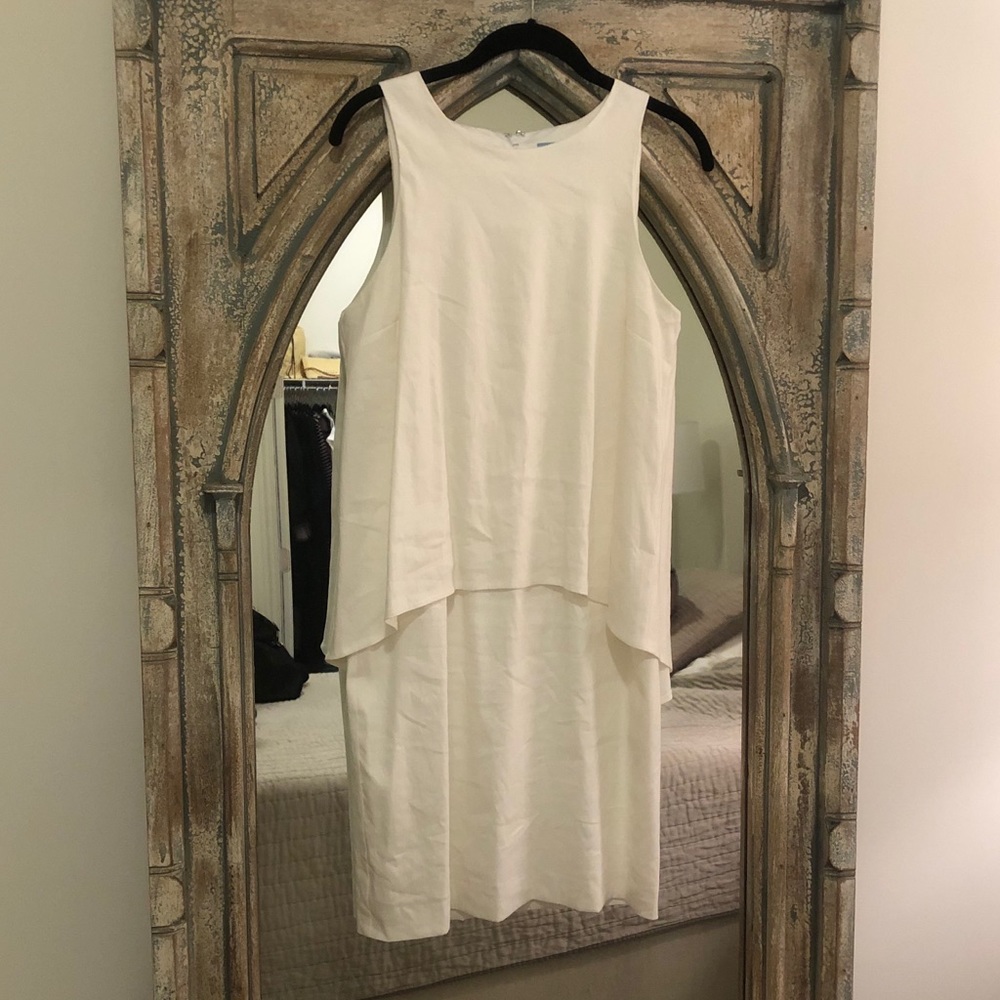 Antonio Melani Linen Blend Dress, White